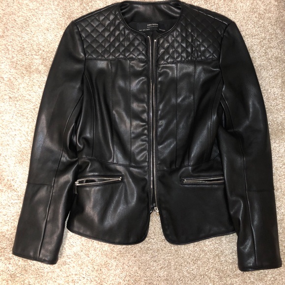 ZARA LEATHER JACKET ๐ - Picture 1 of 4